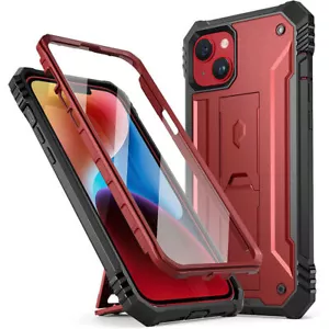 Poetic Revolution Case for iPhone 14 Plus 6.7 inch with Kickstand Maroon Red - Picture 1 of 7