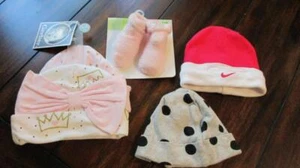 Baby Hats/Beanies and Bibs Carter's/Gerber 0-6 Months Girls b22 - Picture 1 of 12
