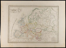 Map 1846: Europa Old Malte-Brun. engraving