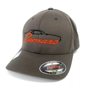 1st Generation Chevy Camaro Hat / Cap - Gray w/ Black Silhouette & Script Emblem - Picture 1 of 4