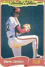 1985 Fleer Limited Edition Philadelphia Phillies Baseball Card #6 Steve Carlton