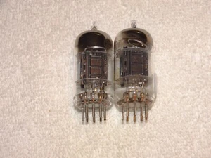 2 x 12au7a Philco/Baldwin Tubes*Landsdale*Black Plates*Very Strong Match*1960*#2 - Picture 1 of 4