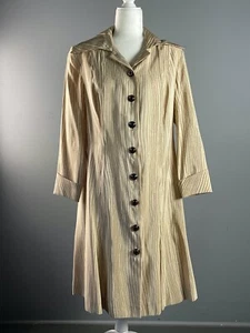 Vintage Tiger Stripe Animal Print Raincoat Trench * Topper * Overcoat * M/L - Picture 1 of 7