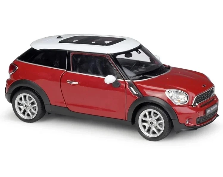 MINI COOPER S Paceman 2012, WELLY 1:24 Farbe Rot Decke / Dach Weiß - Bild 1 von 1
