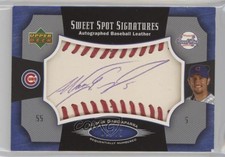 2005 Sweet Spot Signatures Red Stitched Blue Ink /75 Nomar Garciaparra Auto