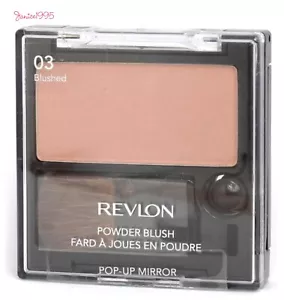 REVLON Pressed Powder Blush w Pop Up Mirror #03 BLUSHED ( ROUGISSANT ) - Picture 1 of 2