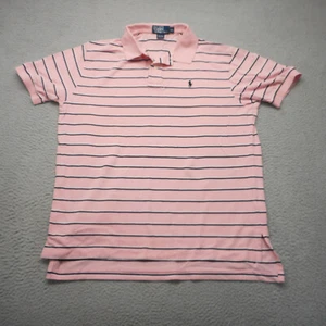 De Colección Ralph Lauren Polo Hombres Extra Grande Rosa Azul Marino Poni Rayas Manga Corta - Imagen 1 de 11