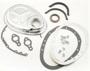 Mr Gasket 1099 Chrome Quick Change Timing Cover Kit 1955-87 SB Chevy - Picture 1 of 1