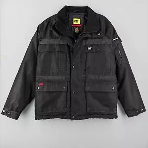 CAT Caterpillar Workwear Redefined Mens Heavy Insulated Parka Medium - Black - Picture 1 of 18