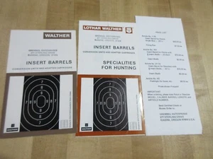 2 Walther Brochures  Insert Barrels 1 Walther 1 Lothat Walther  Gremmel (w17) - Picture 1 of 2