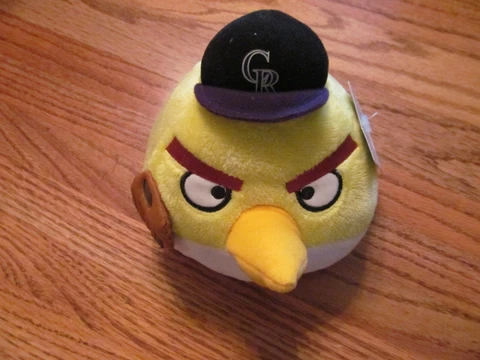 COLORADO ROCKIES Mascot~Angry Birds Plush~ NEW w/tags~Official MLB Cover