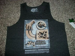 LRG Lifted Research Group New NWT Mens Tank Top Sleeveless Shirt Gray Giraffe - Picture 1 of 2