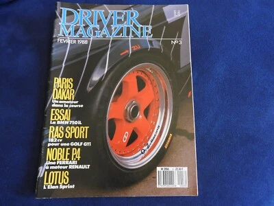 revue driver magazine n°3 franco sbarro / vw golf gti  1988 - Photo 1/4