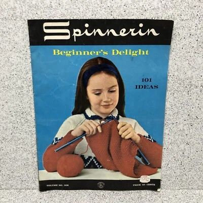 Spinnerin Beginner's Delight 1961 Knitting Instruction Book - 101 Ideas - Image 1 of 4