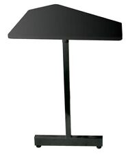 On Stage Workstation Corner Accessory Table in Black/Black Steel Frame