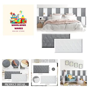 6 Pack 3D Anti-Collision Wall Padding Peel and Stick Headboard Padded 11.81 x... - Picture 1 of 7