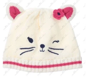 Gymboree Baby girl 18-24 mo Little Pals Kitten Knit Sweater Hat NWT Cat Face - Picture 1 of 2
