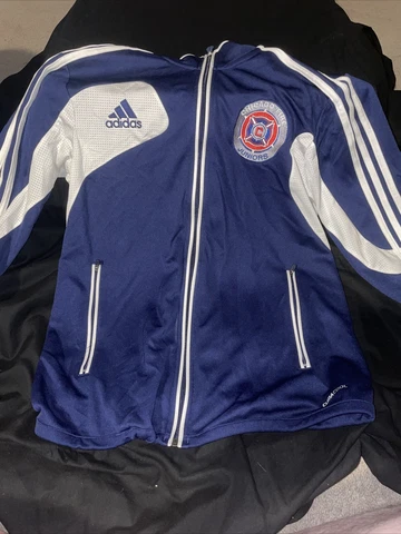 Adidas Chicago Fire Track Jacket MLS Soccer Full Zip Youth size Small Cover