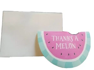 Clementine " Thanks A Melon" Watermelon Slice Shaped 1 Thank You Card, Rare, New - Picture 1 of 4