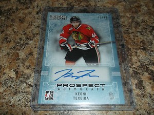 2014-15 KEONI TEXEIRA ITG LEAF HEROES & PROSPECTS AUTO PROSPECTS 26 / 80