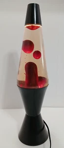 VTG Original Lava Lite Lava Lamp BLOOD RED WAX / CLEAR WATER Works & Looks Great - Picture 1 of 10