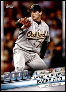 Barry Zito 2020 Topps Decade's Best Series 2 5x7 #DB-89 8/49 Athletics