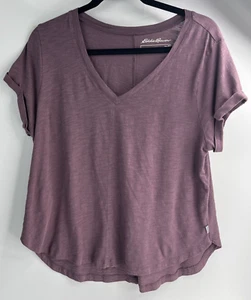 Eddie Bauer Womens purple short sleeve shirt size M - Picture 1 of 4