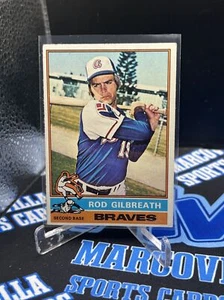 1976 Topps Baseball Rod Gilbreath Card #306 Atlanta Braves EX + - Picture 1 of 2