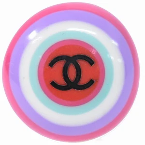 Chanel #6.75 Coco Mark Ring Kunststoff weiß bunt - Bild 1 von 9