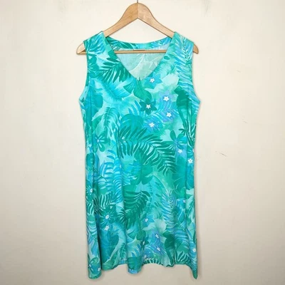 Peppermint Bay New York Floral Dress Medium Women's Sleeveless Tropical Tank - Image 1 of 4