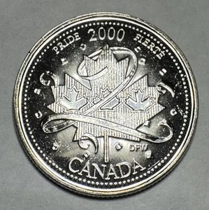 2000 Canadian Commemorative Pride Quarter 25Cent Coin BU from Original Roll - Picture 1 of 6