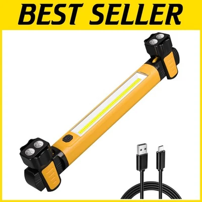 Bright LED Work Light with Hooks, Cordless & Portable - Image 1 of 4