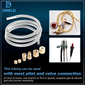 Tubo piloto de gas de 36 pulgadas con kit de accesorios para electrodomésticos de gas natural y propano - Imagen 1 de 9