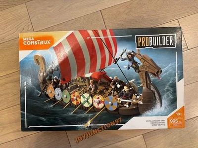 Mega Construx FPH88 PROBUILDER VIKING LONGSHIP RAID Building Collector Set Rare - Image 1 of 4