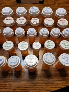 27 RX Pillenflaschen Konvolut Bastelaufbewahrung leer Kunststoff Medizin verschiedene Größen! - Bild 1 von 3