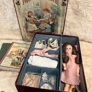 Juego de caja de presentación de muñeca bisque libro BJD colección antigua RARA USADA JAPÓN - Imagen 1 de 10