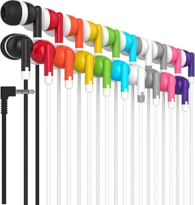 Paquete de 10 auriculares estéreo Maeline Bulk ideales para aulas universitarias K-12 - Imagen 1 de 11