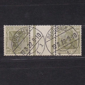 GERMANY 1921, Mi# KZ7, CV €450, Definitive combination from booklet, Used - Picture 1 of 2