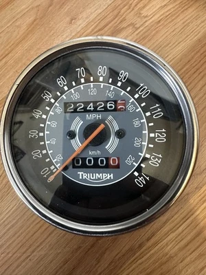 TRIUMPH BONNEVILLE T100 CARB 900 750 VELOCÍMETRO VELOCÍMETRO MEDIDOR Foto 1 de 4