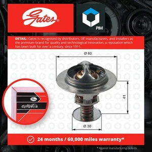 Coolant Thermostat fits TOYOTA HILUX 2.4D 2.5D 2.8D 3.0D 1995 on Gates Quality - Picture 1 of 2