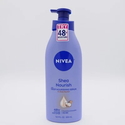 NIVEA Shea Nourish w/ Deep Nourishing Serum 48Hr Moisture Body Lotion 16.9 oz - Image 1 of 2