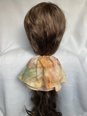 Handmade Unique Oversize Hair Scrunchie Floral Pattern Chiffon XL size - Image 1 of 4