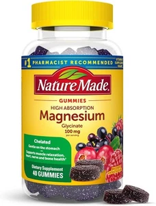 Nature Made High Absorption Magnesium Glycinate Gummies 40 Count (Pack of 1) - Picture 1 of 8