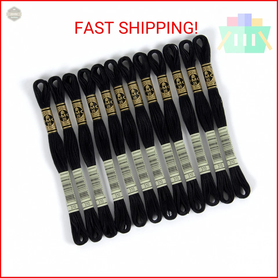 DMC 6-Strand Embroidery Cotton Floss, Black (117-310) - Image 1 of 1