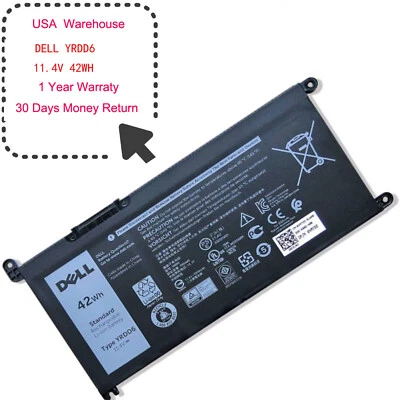 NEW Genuine YRDD6 Battery For Dell Inspiron 14 3493 3582 5482 5491 1VX1H - Image 1 of 2