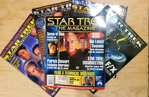 🛸 Star Trek The Magazine 4 Star Trek Communicator Magazines & Nimor/Shatner Pic - Picture 1 of 7