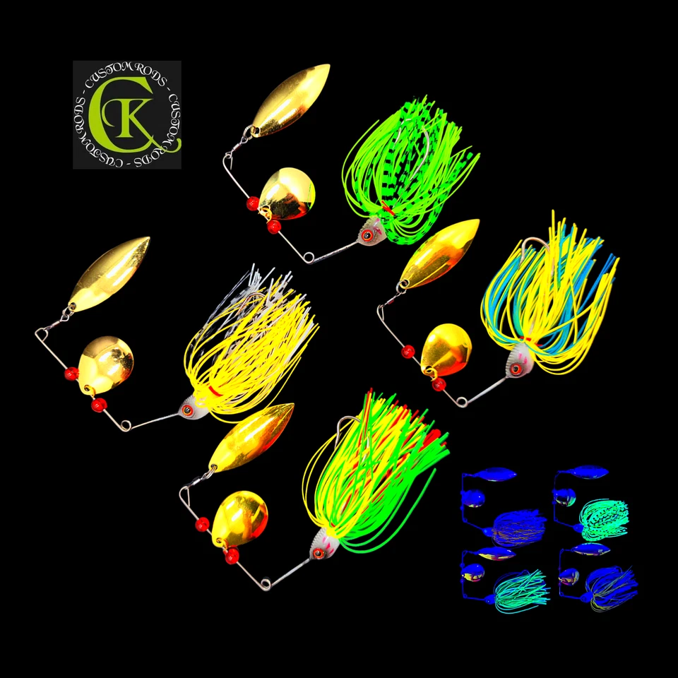 4x Spinnerbait Chatterbait Fransen Bait Spinner Blinker Köder Wobbler Kunstköder - Bild 1 von 1