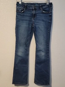 There Abouts Jeans Girls Size 12.5 Plus Bootcut Adjustable Waist Denim Blue - Picture 1 of 10