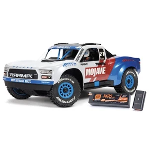 Arrma Mojave GROM 4X4 223S BLX Brushless Small Scale Desert Truck RTR White/Blue - Picture 1 of 14