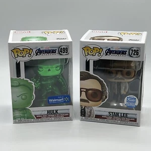 Funko Pop! Marvel Avengers Chrome Hulk #499 Exclusive Stan Lee #726 LE Lot of 2 - Picture 1 of 18